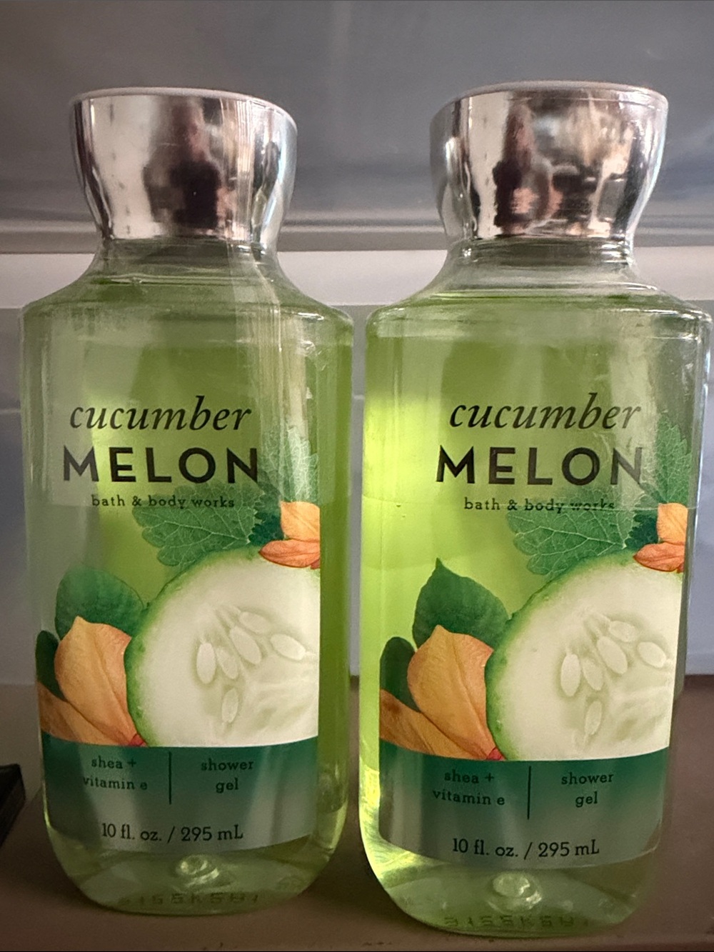 Lot of 2 two new sealed Cucumber melon shower gel bath and & body works Shea